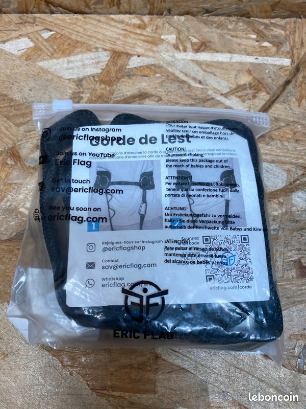 Eric Flag Corde De Lest En Nylon – 125 Cm X 1,8 Cm, Supporte 300 Kg Par Boucle, 1500 Kg Aux Extrémités – Confortable, Léger – Pour Ceinture Musculation, CrossFit, Street Workout