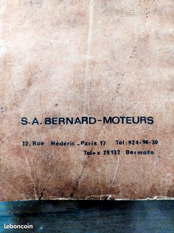 Notice d'utilisation du moteur Bernard (image 3)