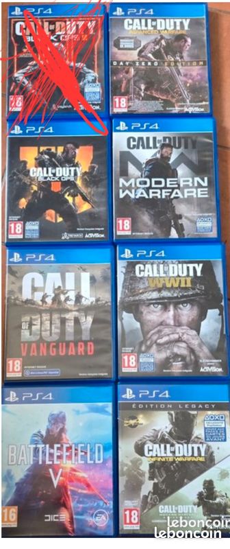 Jeux ps4 call of duty et battlefied 5 a l unité (image 1)