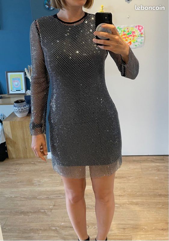 Robe Maje Robe Brillante Courte Robe Maje Robe Scintillante Robe