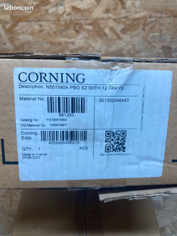 Boîtier fibre optique Corning PBO S2 avec 12 cassettes – 981293 – Neuf (image 4)