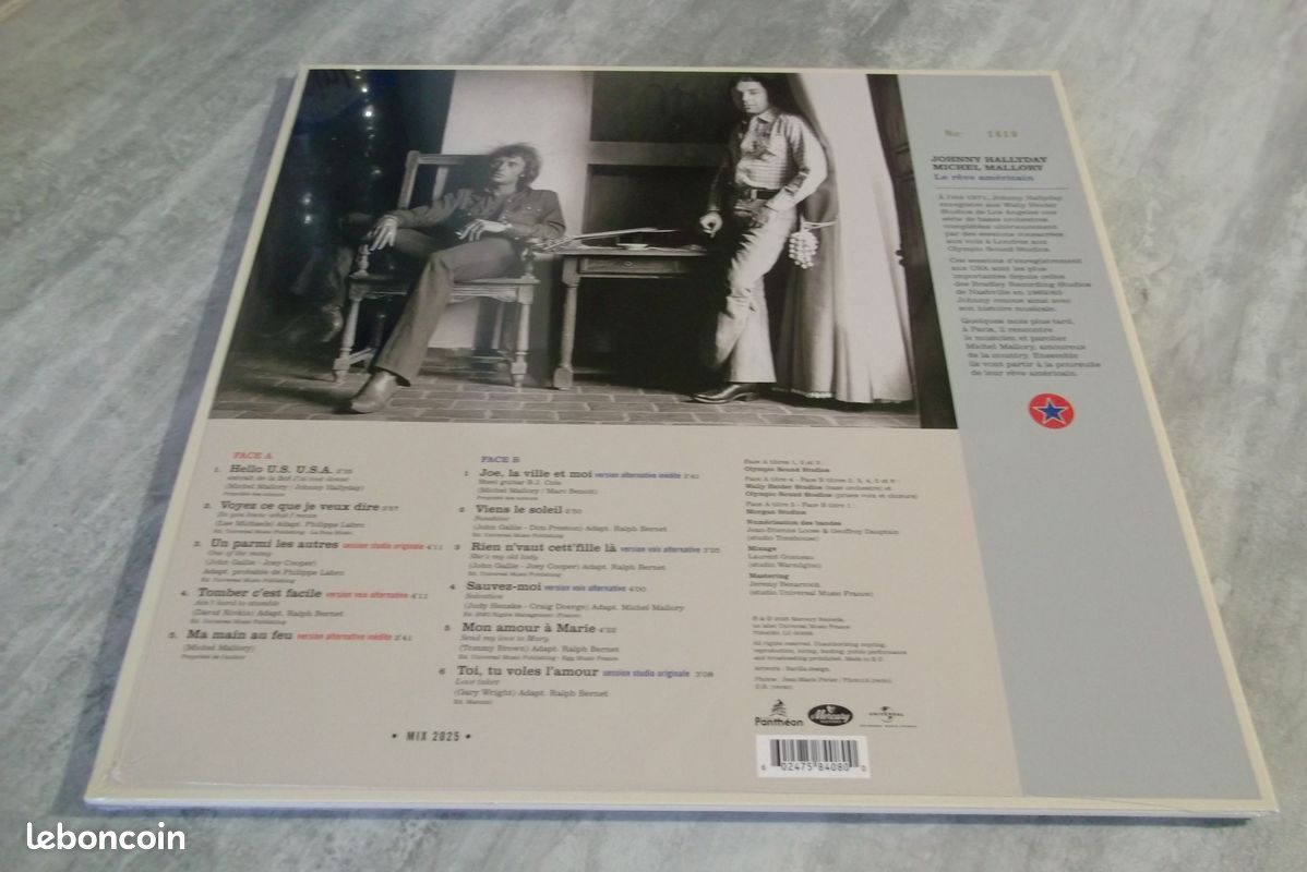 Johnny hallyday hello usa-vinyle- (image 2)