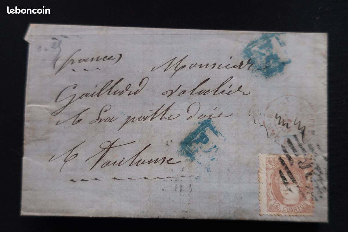 LETTRE ANCIENNE AVEC COURRIER / TOULOUSE POUR FOIX SUR ARIEGE 1875