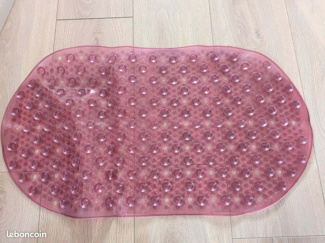 Tapis de baignoire antidérapant rose – 68 x 38 cm (image 2)