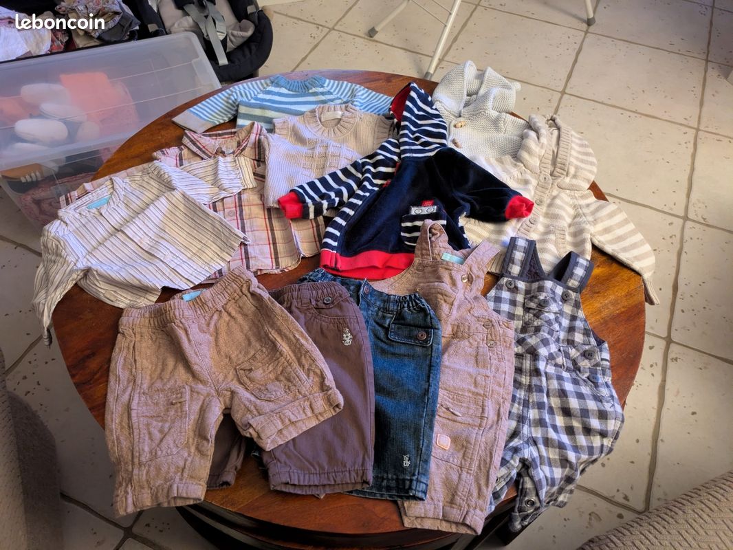 Lot de vêtements bébé garçon taille mois Marques Obaibi Zara Moi