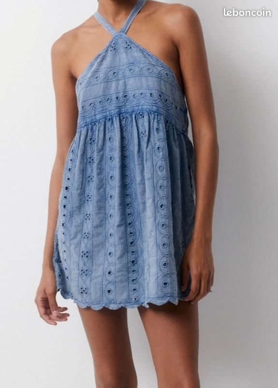 Robe dos nu effet denim (image 3)