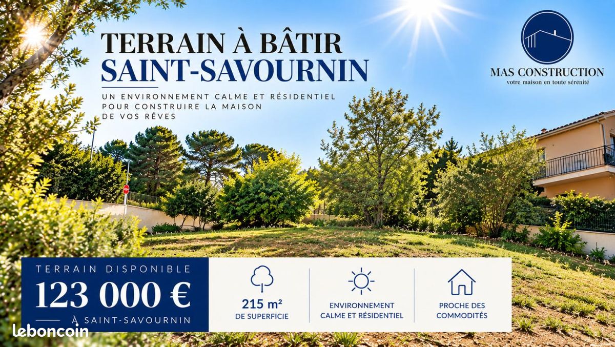 Terrain 233 m² · à Saint-Savournin · 123 000 €