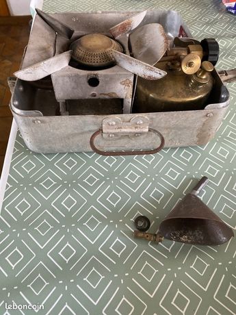 Réchaud Portatif Militaire Essence – Modèle Série 7052 WW2 – Ancien, Fonctionnel – Réf. N.42