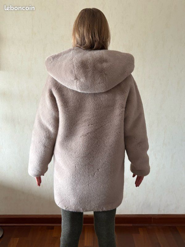 Manteau fausse fourrure beige Bomboogie - Taille 1 (image 5)