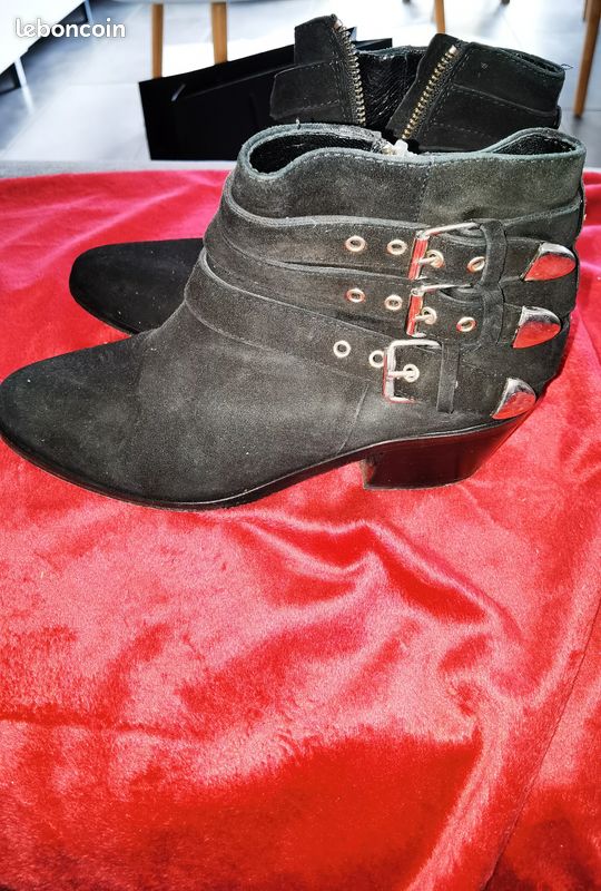 Bottines zapa noir nubuck pointure 36 (image 1)