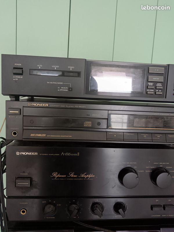 Lot d'enceintes DITTON Célestion 66 de 1976. Avec ampli Pionneer A-616 MarkII, un lecteur CD Pionneer PD6030, un ampli tuner radio Sansui T-700L, et un double lecteur cassette Kenwood KXf-w6010 (image 10)