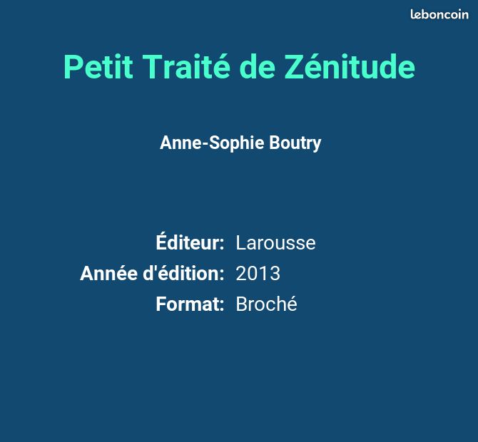 Petit Traité de Zénitude - Anne-Sophie Boutry et Marie-Pascale Boutry (image 2)