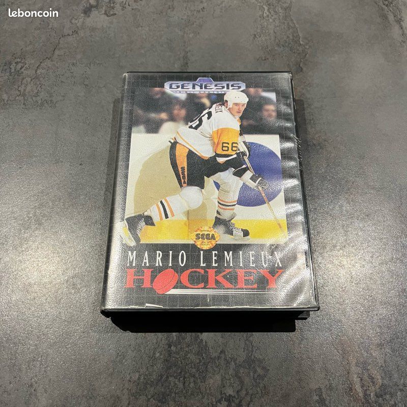 Mario Lemieux Hockey – Jeu Sega Megadrive Genesis – Version D’occasion En Très Bon état Avec Boîte Et Notice