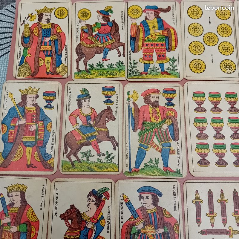 Ancien Jeu De Cartes D'aluette IBF Bordeaux - Dos écossais