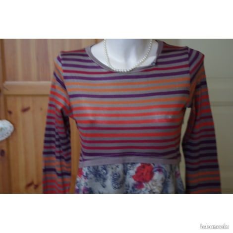 Robe Vintage 'Mado Et Les Autres' - Taille 40 - Prune - Style évasé