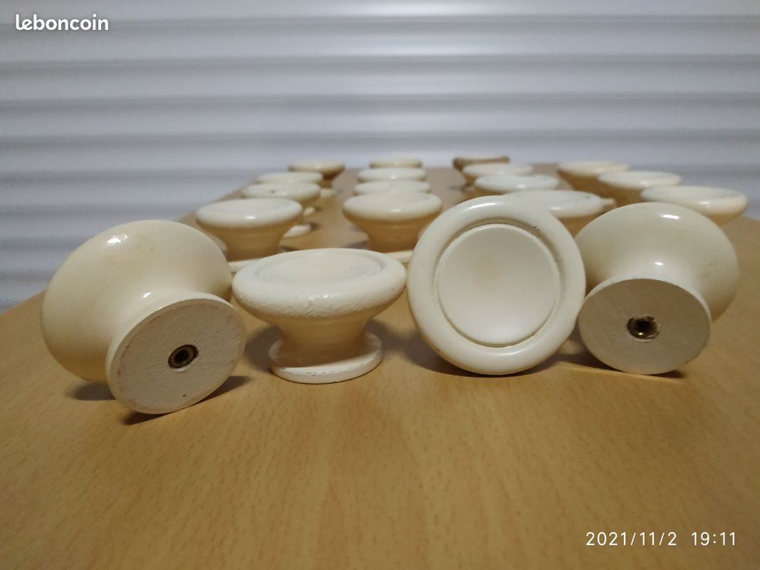 Boutons de portes ronds en bois (image 6)