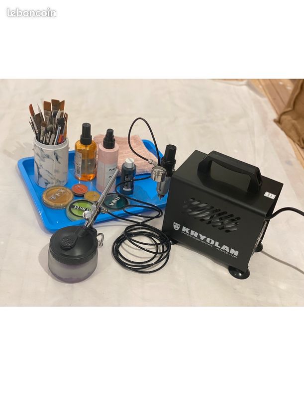 Aérographe + compresseur make up (image 1)