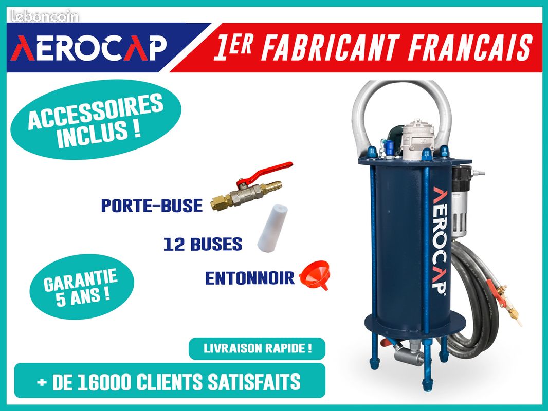 Aérogommeuse AEROCAP 301 – Décapage Bois & Métal – Garantie 5 Ans CUVE DE 4L (image 1)