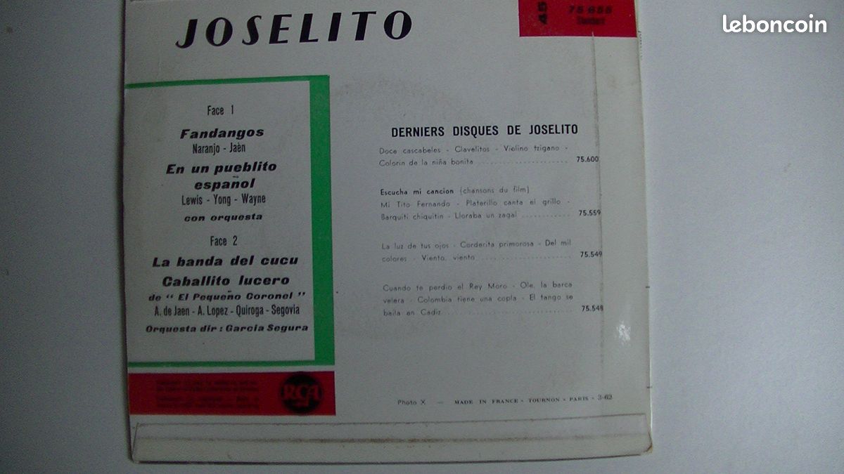 JOSELITO 45t Fandangos (image 2)
