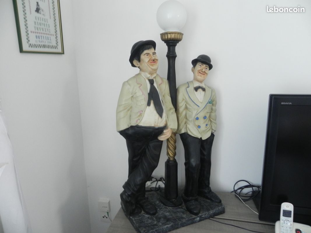 FIGURINE BUSTE RÉSINE Vintage année 70, 80 Laurel et Hardy EUR 75,00 - FR