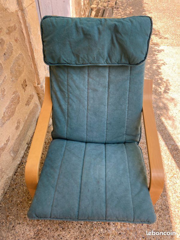 Fauteuil IKEA housse vert émeraude (image 5)