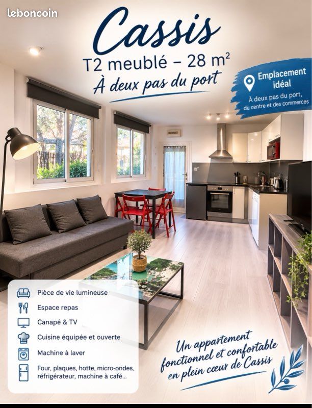 Appartement 2 pièces 28 m² · à Cassis · 28 m² · 955 €/mois