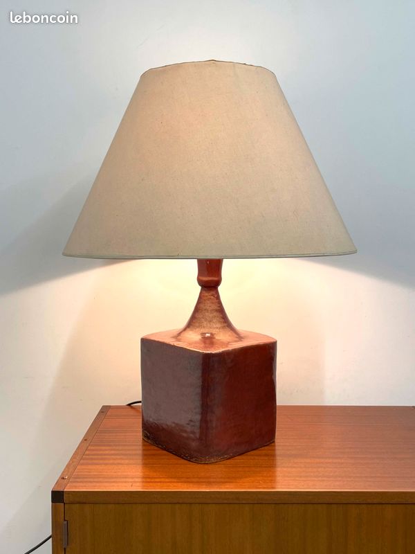 Grande lampe en céramique, signée et datée de 1979 (image 7)