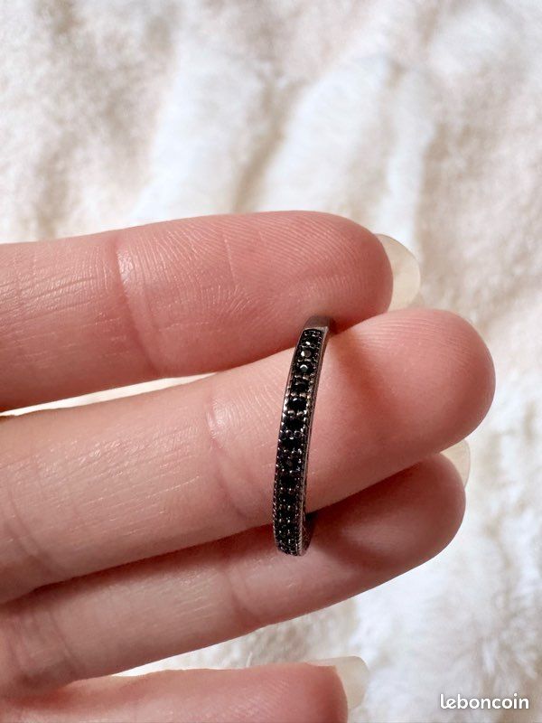 Bague/anneau T52 noir (image 3)