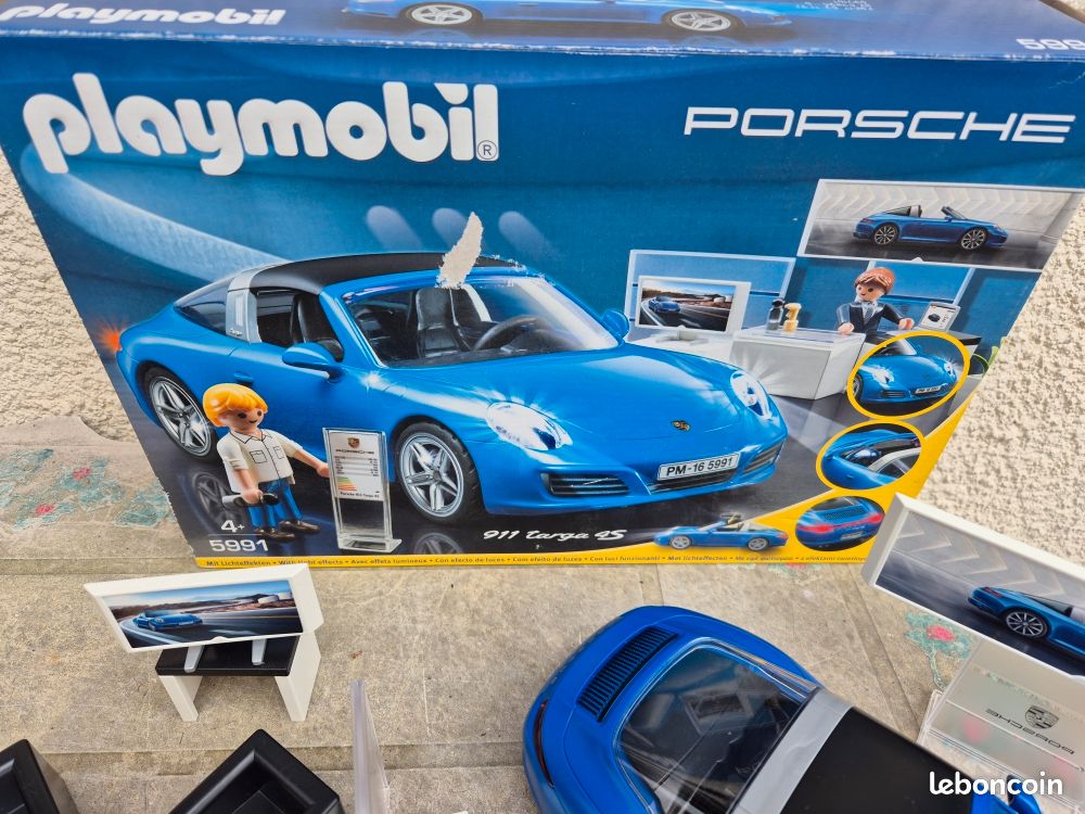 Playmobil 5991 Porsche 911 Targa 4S kék sportkocsi