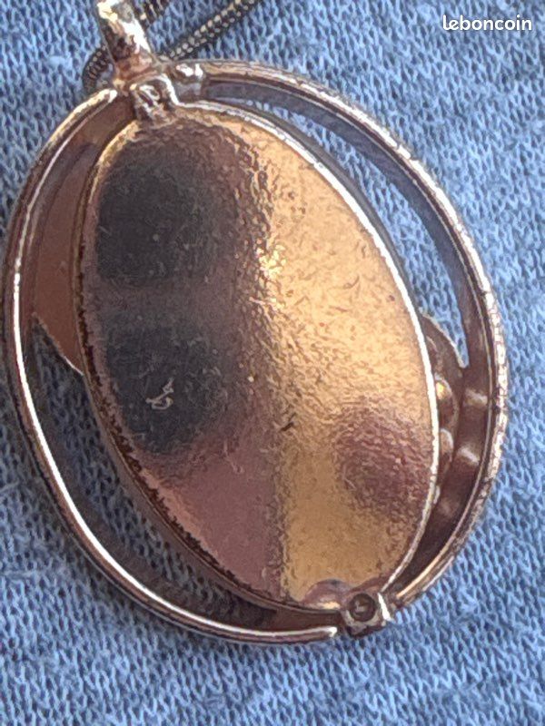 Collier vintage pierre cardin années 70 énorme quartz rose (image 2)