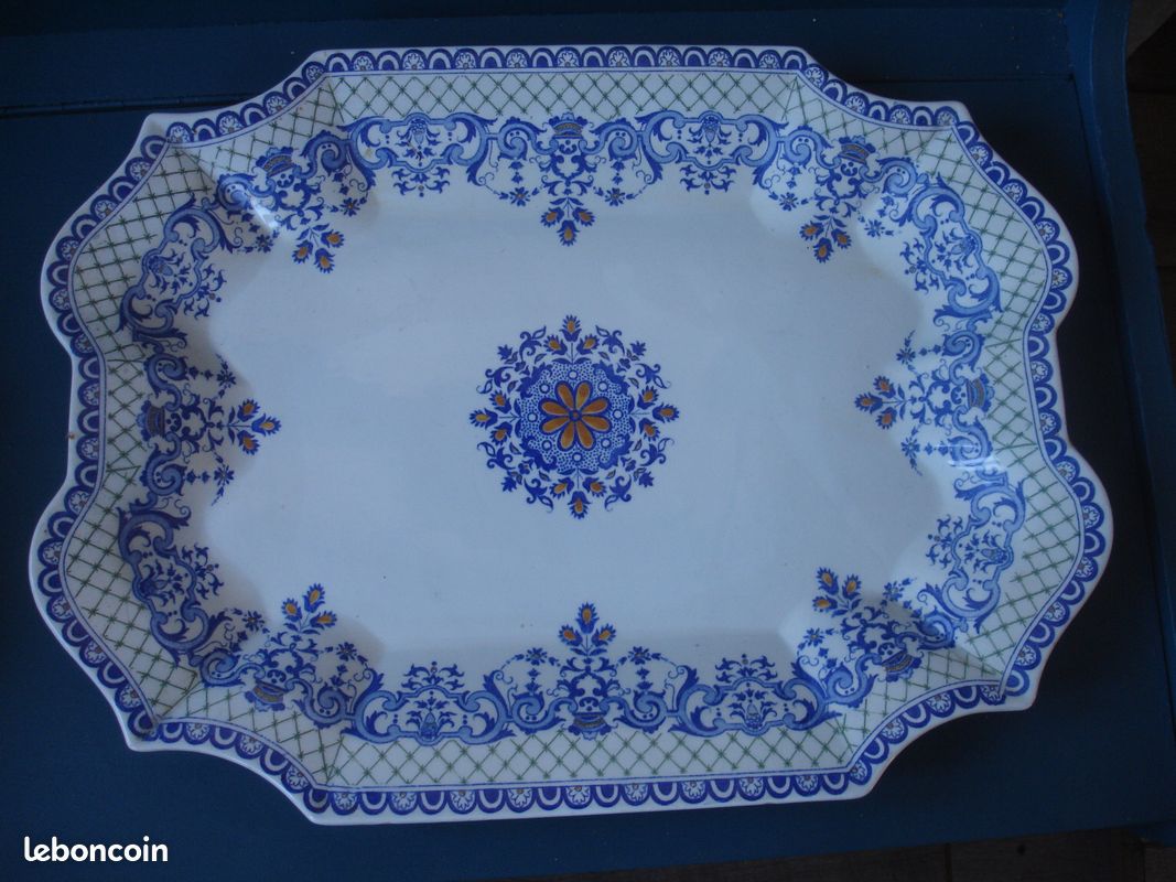 Grande SOUPIERE bleue Faïencerie de GIEN (image 3)