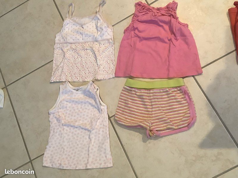 Lot fille été 18-24 mois robe jupe short t-shirt combicourt combinaison Dpam H&M Orchestra (image 3)