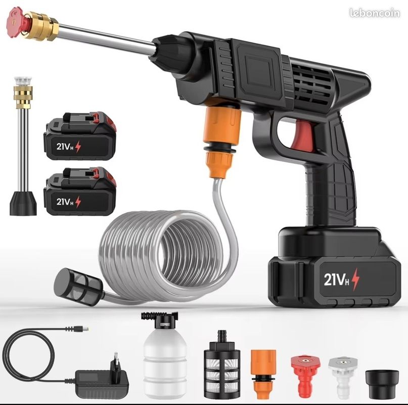 Pistolet à eau pour lavage de voiture, outil de nettoyage pour la maison et le jardin, compatible avec batterie 48V (image 9)