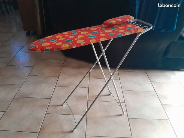 Table à repasser murale avec rangement, MDF, 35,5 x 17,5 x 95 cm, blanc