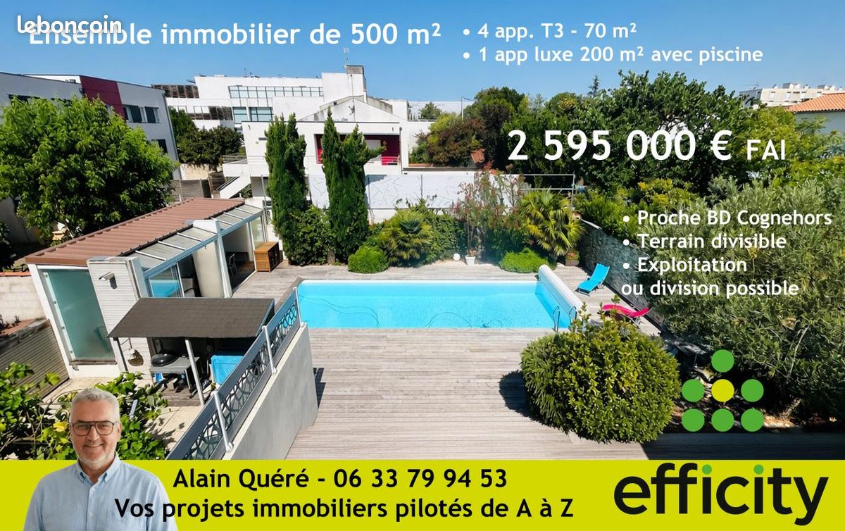 Immeuble 500 m² · à La Rochelle · 500 m² · 2 595 000 €