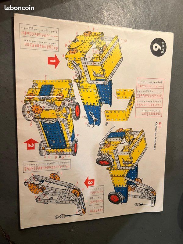 Boîte Meccano N°6 – Très Ancienne – Vintage Métal – Occasion