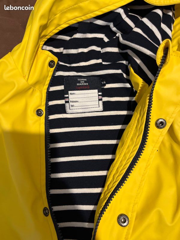 Imperméable terre de marin jaune fille Vêtements