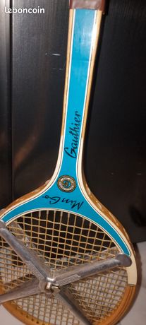 Raquette Tennis bois ancienne Gauthier G.O.G Cordage bon état
