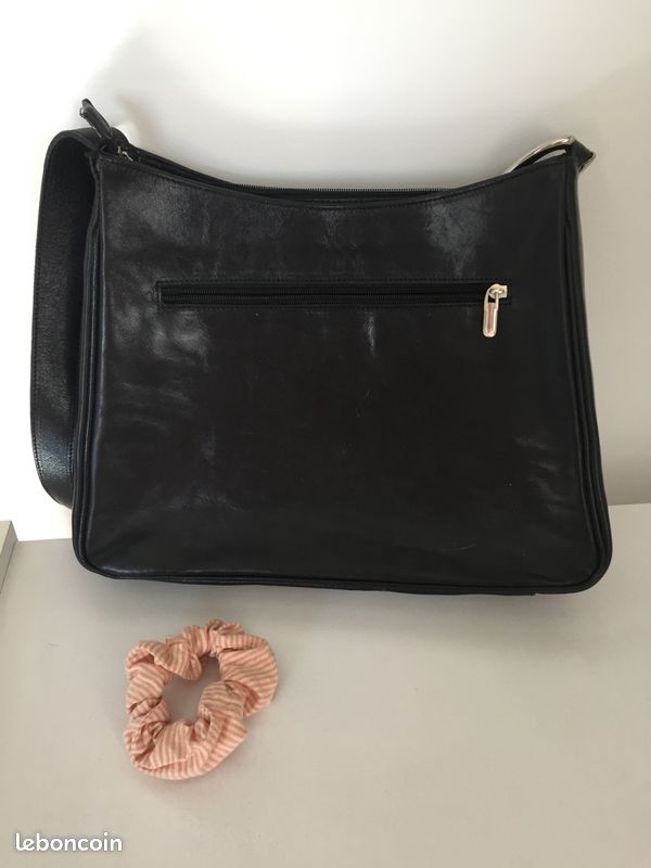 Sac à main cuir noir Allengro (image 2)