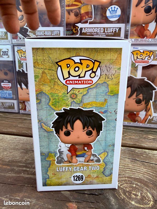 Chính Hãng Funko Pop One piece - Mô Hình Luffy Gear Two #1269 Tem Fundom Exclusive bản Chase