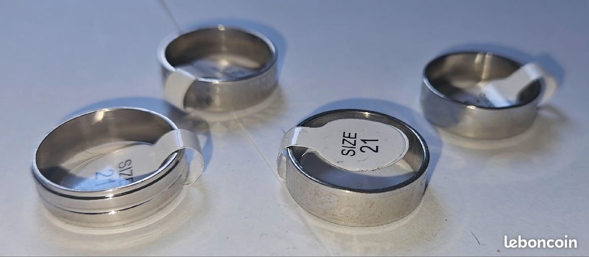 Vends lot de 4 bague diamètre 21 (image 1)