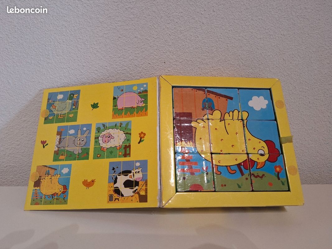 Djeco 9 cubes puzzle ferme (image 2)