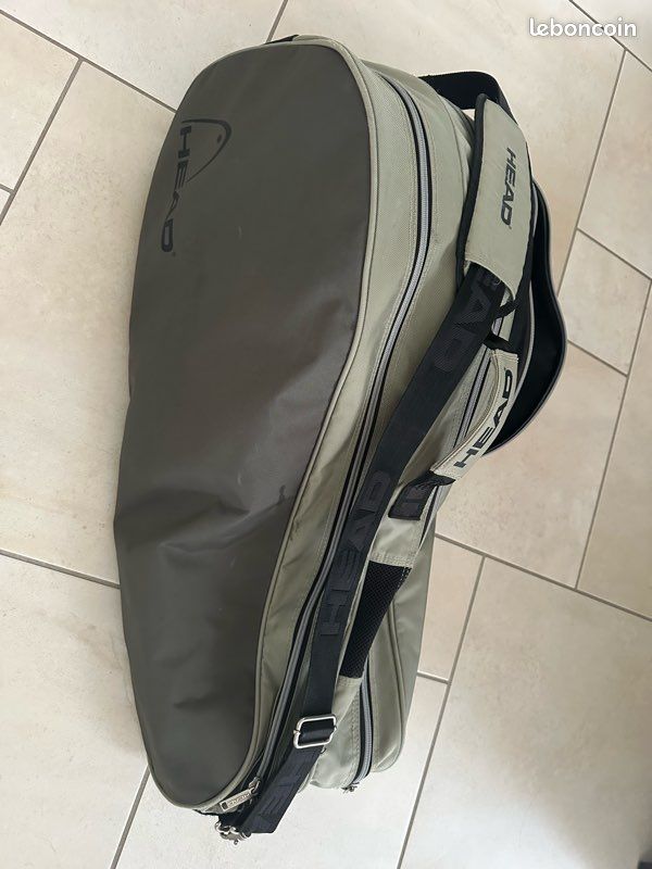 HEAD Sac De Tennis TOUR TOTE BAG 35 L – Gris – Inspiré Coco Gauff – 2 Raquettes + Compartiments – Édition Recyclée