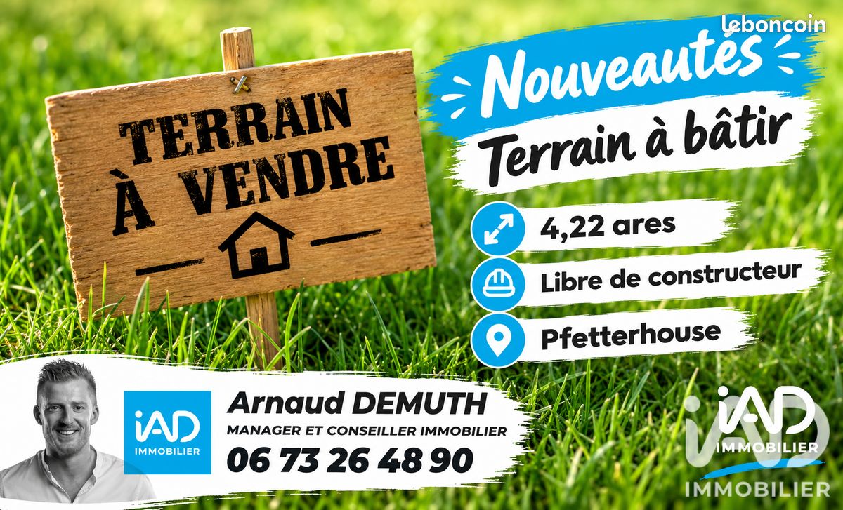 Terrain 422 m² · à Pfetterhouse · 422 m² · 51 500 €