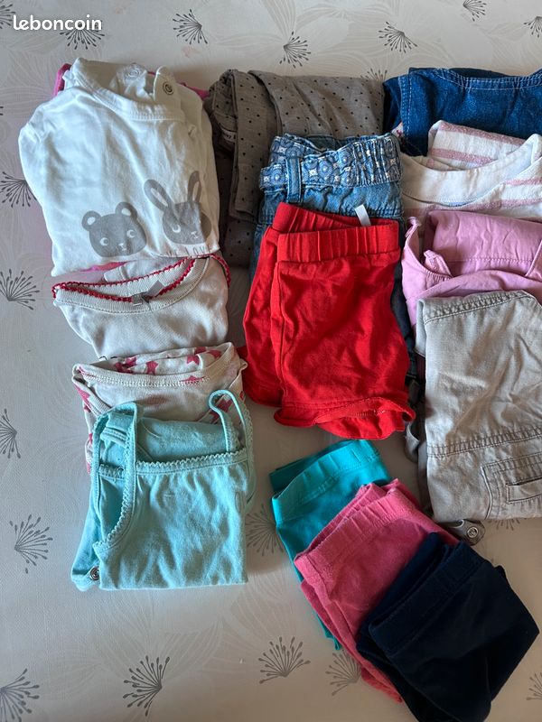 Lot vêtements fille 12 mois (21 pièces) / printemps-été (image 2)