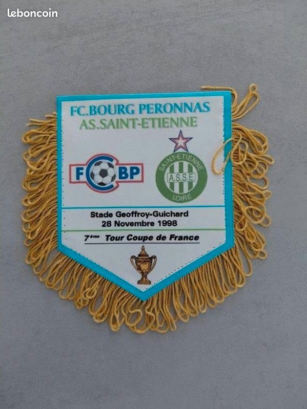 Fanion ASSE Saint-Etienne coupe d'Europe d'époque