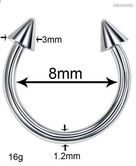 đ Superbe Piercing - Arcade pointes đ Neuf, sous blister (image 3)