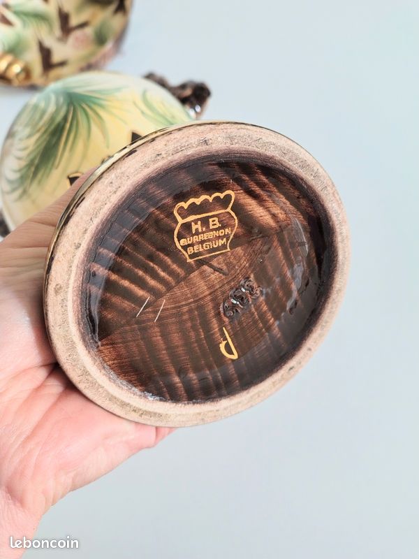 Ensemble vase + plat H.Bequet Quaregnon vintage (image 7)