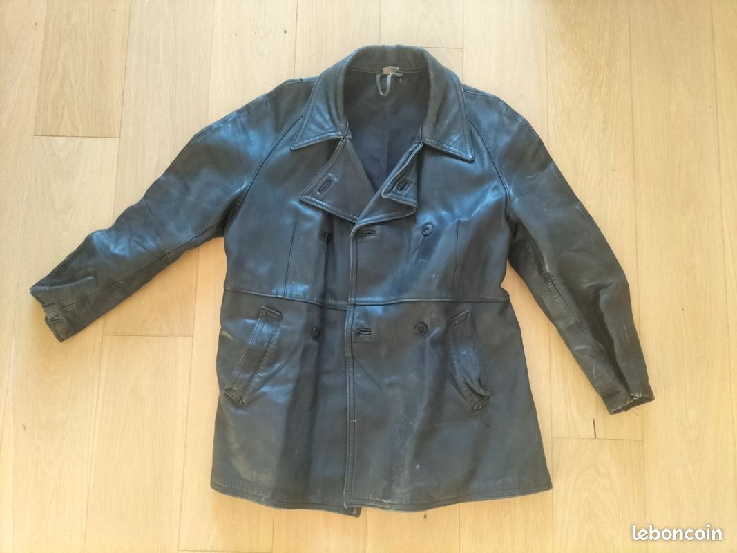 Blouson cuir motard gendarmerie M Collection