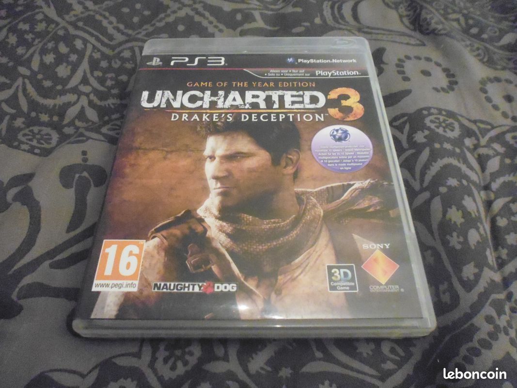 Jeu PS3 UNCHARTED 3 - Version Complète Avec Boîtier Et Manuel - Bon état